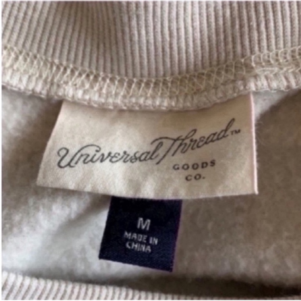 Universal Thread Cream Sweatshirt with Red Text - Picture 8 of 11
